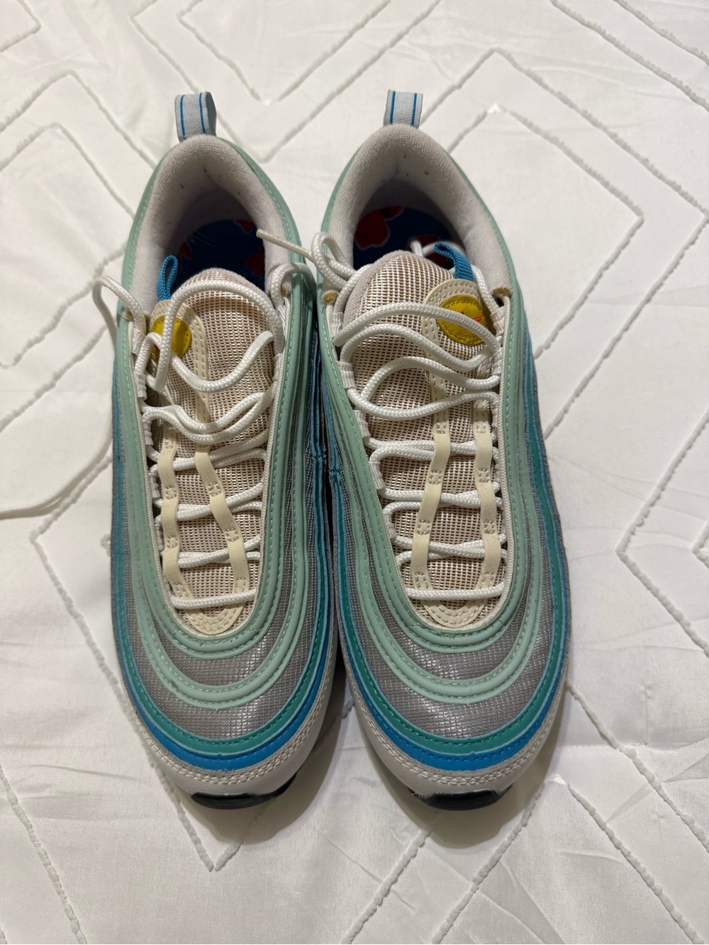 Nike Floral Insole Mint & Aqua Low-Top Sneakers